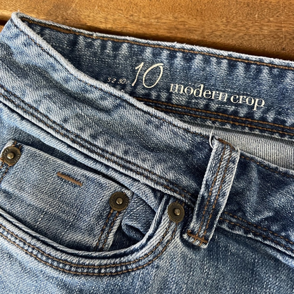 LOFT Blue Ankle Cropped Jeans Classic Denim